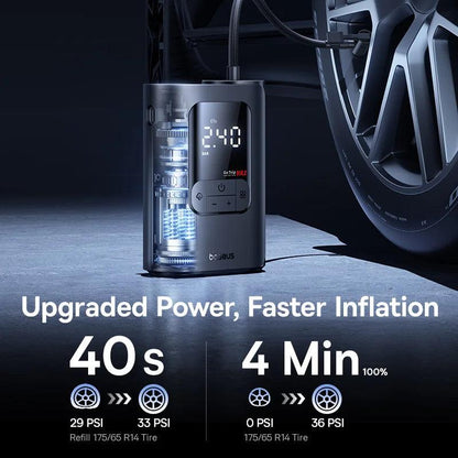 Baseus GoTrip VA1 Max Car Air Pump 150PSI Portable Air Compressor 7500mAh Electric Car Tire Inflator for Motorcycle Bicycle Ball Air Pump