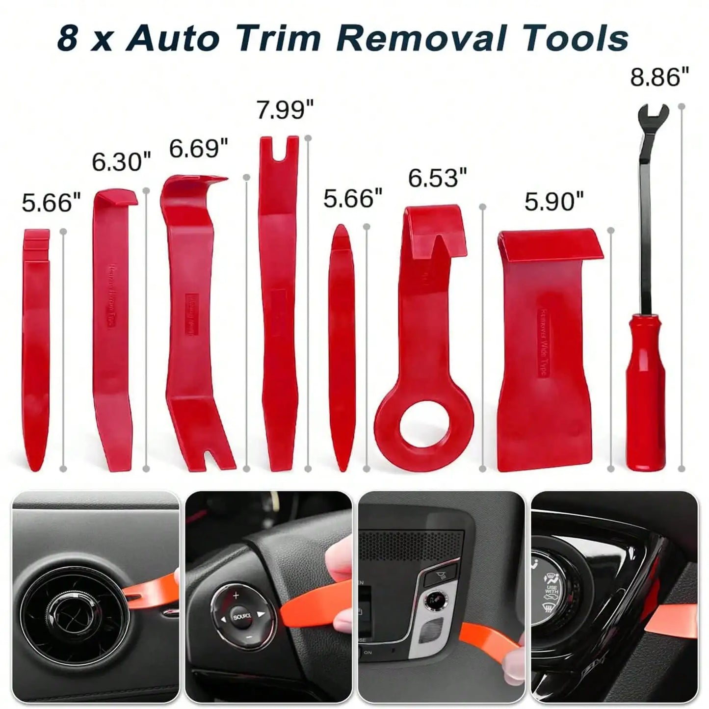 23PCS Professional Car Tool Kit With 66 Inch Pull Hook & J-Hook For Emergency Unlocking Of Car Windows And Doors, Essential Automotive Tools