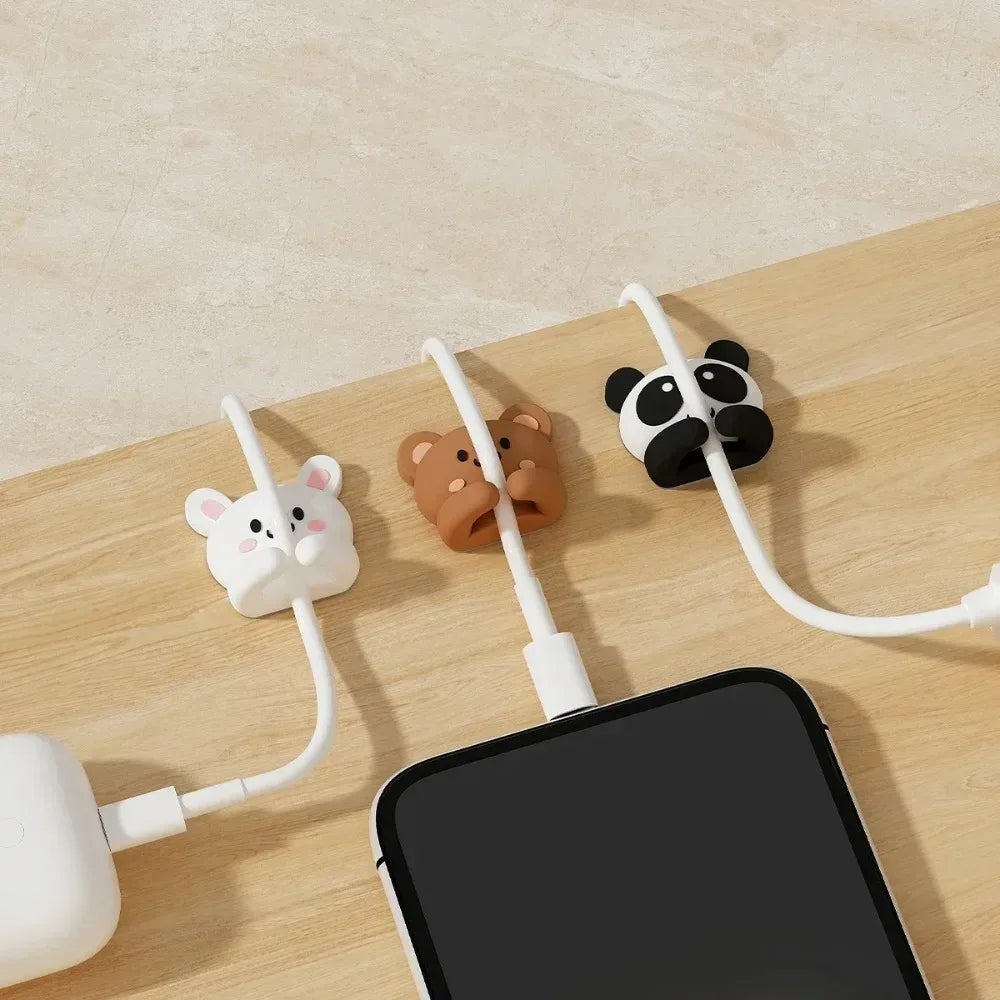 Desktop Cable Organizer Holder Winder Clips Desk Self-Adhesive Mobile Phone Data Cable Management Wire Cord Holder - Urbizia
