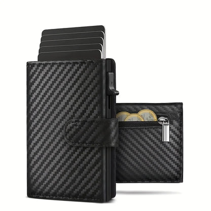 Men's Wallet with Coin Case RFID Protection Slim Wallet Card Wallet Small Credit Cards Credit Card Wallet