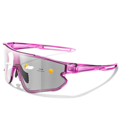 Men Women Photochromic Motorcycle Glasses Outdoor Sports Big Frame Windproof Cycling Running Hiking Goggles