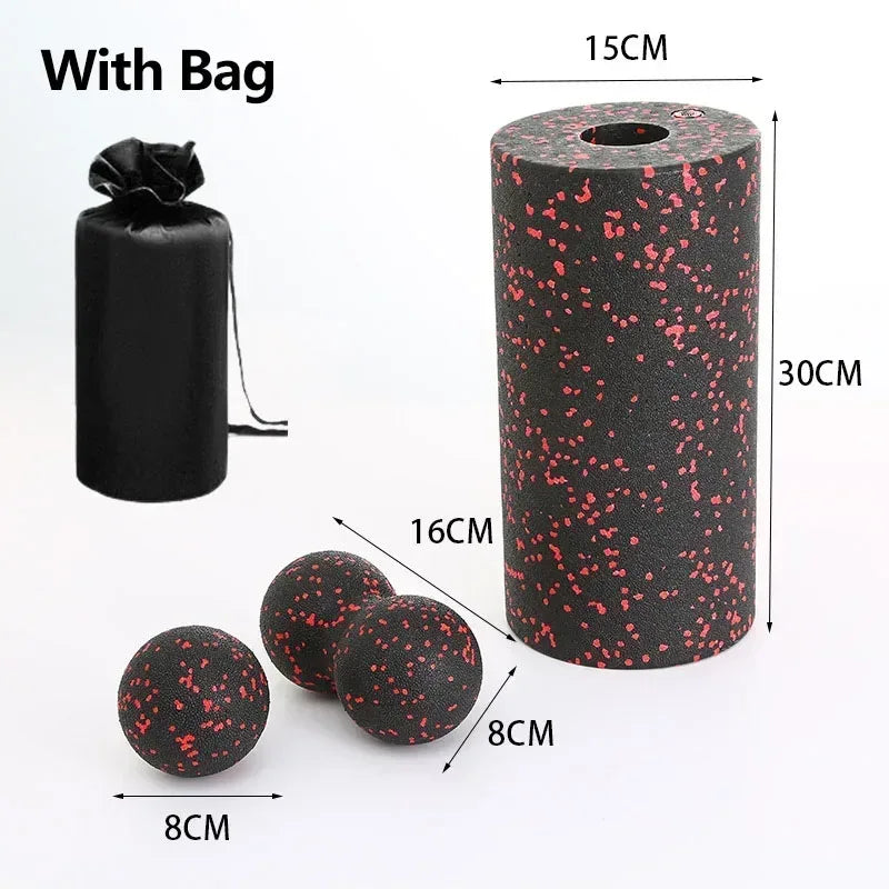Hollow Yoga Roller Massage Peanut Ball Set EPP Fitness Foam Column For Back Pain Legs Hip Deep Tissue Stretching Muscle Relax - Urbizia