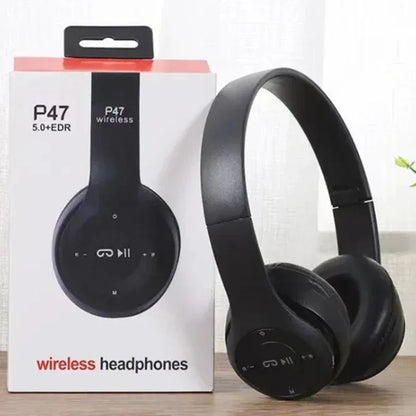 P47 Wireless bluetooth headphone With Mic Headsets Stereo Sound Earphones Sports Gaming Headphones Supports PC Smartphone - Urbizia