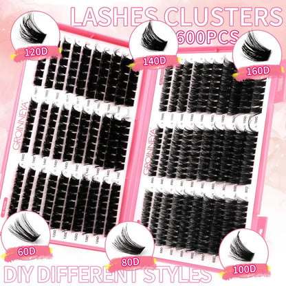DIY Lash Cluster Extensions Fluffy Cat Eye Set