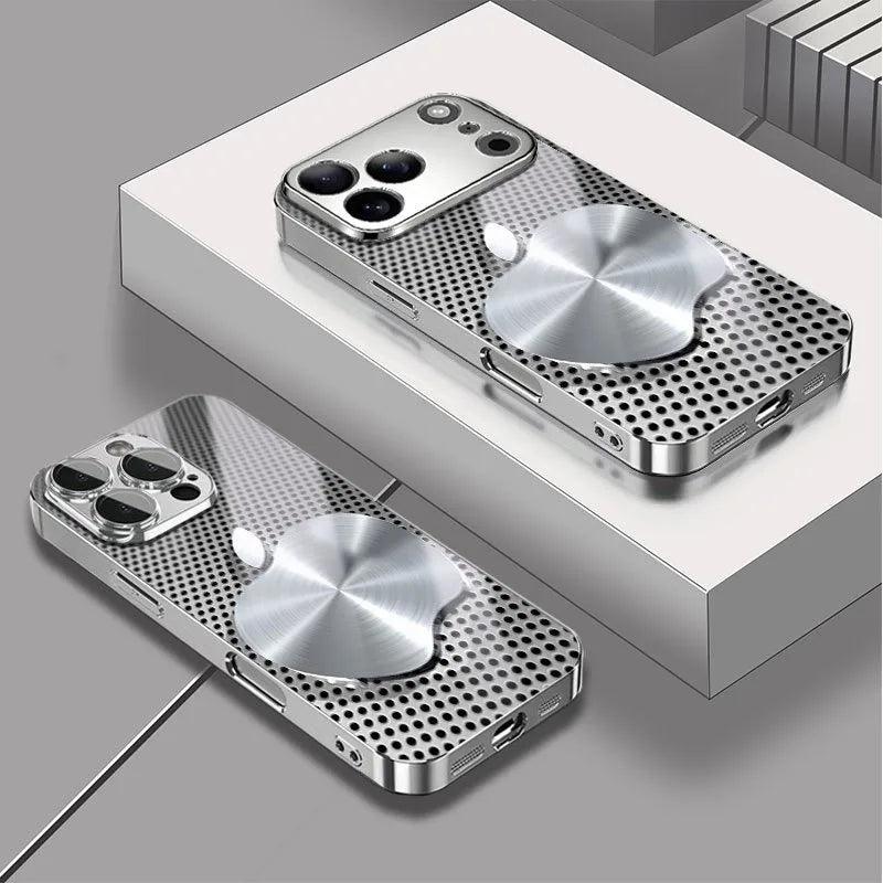 Metal Mesh Glass iPhone Case with Full Coverage