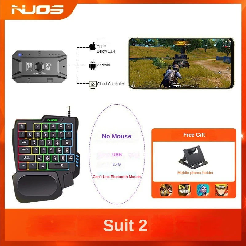 M1 Pro Mobile Phone Game Converter Gaming Keyboard Mouse Controller BT V5.0 Programmable Adapter Support IOS Android System