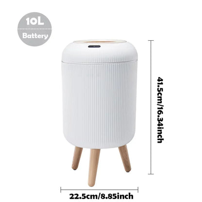Automatic Trash Can with Lid, Small Plastic Smart Trash Can, Motion Sensor Trash Can for Bedroom, Bathroom, Kitchen, Office - Urbizia