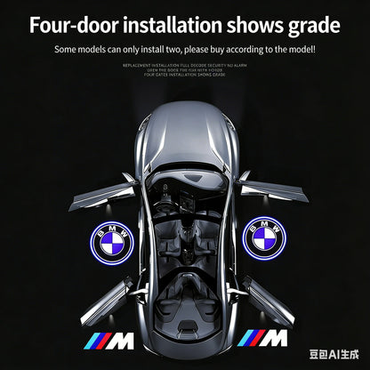 Car Door Welcome Light for BMW M Performance E46 E90 E60 F20 X1 F10 F30 Logo Ghost Shadow LED Atmosphere Light Universal Fit