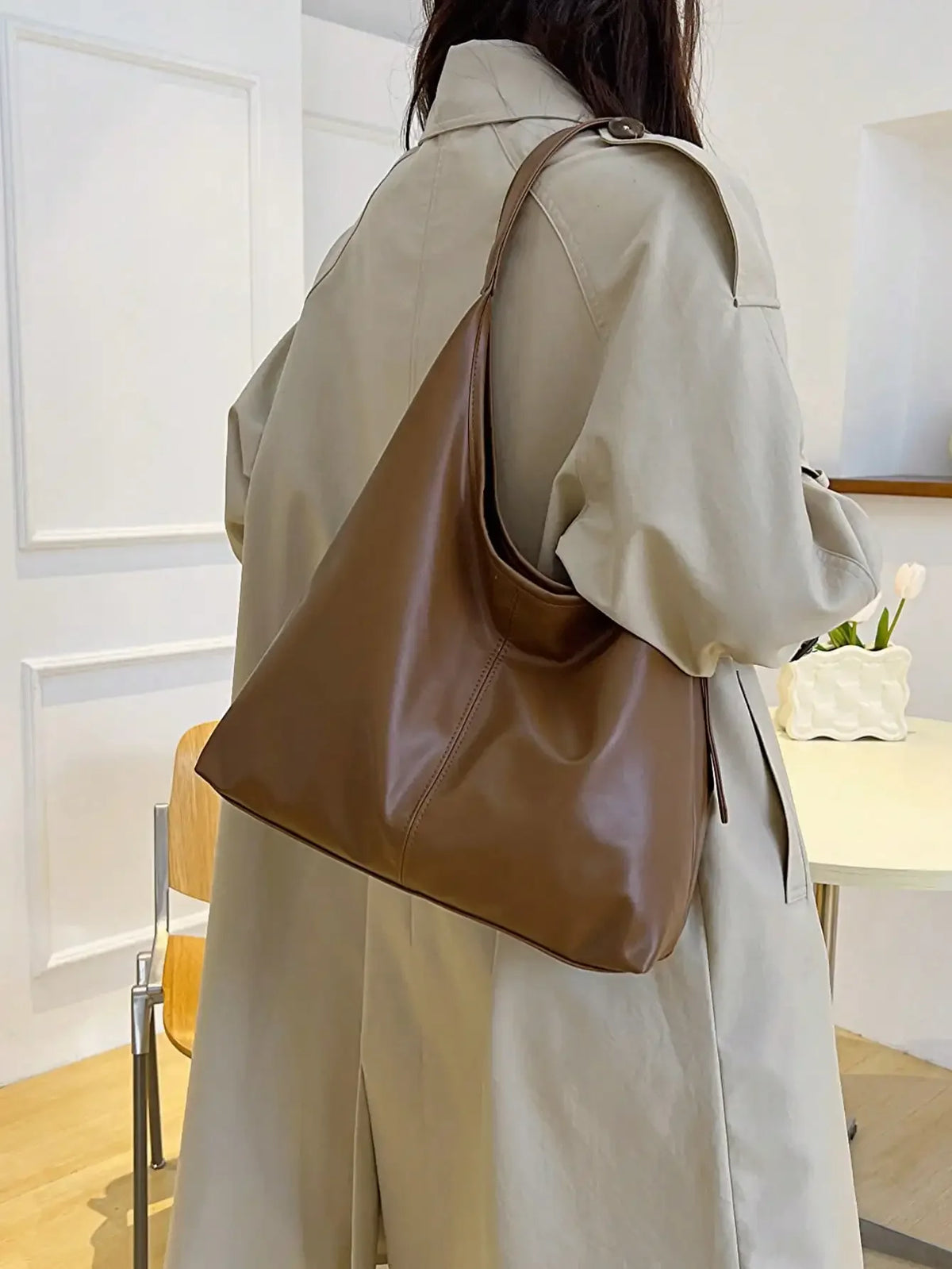 Large Capacity Solid Color Women's Shoulder Bag, Multifunctional Crossbody Bag, Women's Shoulder Tote Bag, Large Capacity Crossbody Tote Bag, Casual Work Bag