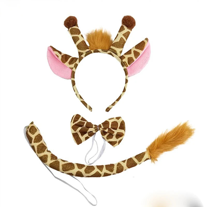 Halloween Giraffe Costume Set – Headband, Tie, Skirt & Gloves for Kids Cosplay & Party