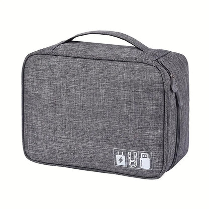 Three Layer Digital Storage Bag Multi-functional Cable Storage Box Portable Waterproof Travel Case for Data Mobile Power Bank
