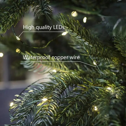 500/1000 LED Fairy String Lights — Christmas Garland with Remote (Outdoor Waterproof)
