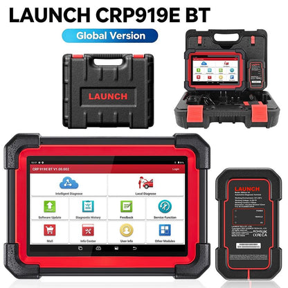 LAUNCH X431 CRP919E BT Car Diagnostic Tools CAN FD DOIP ALL Systems ECU Coding Bi-directional 35 Resets DBScar VII Auto Scanner
