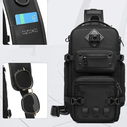 Ozuko Tactical bag Outdoor Tactical One Shoulder Crossbody Bag High Capacity Waterproof Sports Bag For Man