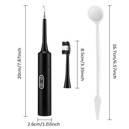 Electric Dental Scaler with Teeth Brush Head Calculus Tartar Remover Vibration Teeth Plaque Cleaner Oral Care Improve Odor