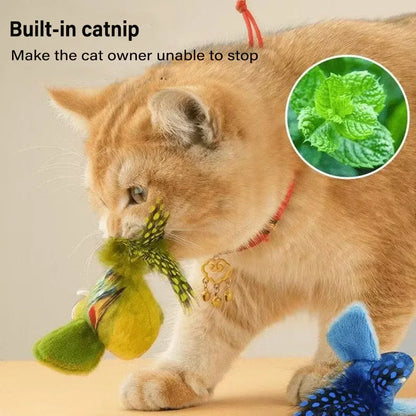 Simulation Bird Cat Toys Cats Interactive Cat Toy Realistic Bird Sound Cat Toy Plush Cat Toy Catnip Cat Toy for Cats Kitten Toy - Urbizia