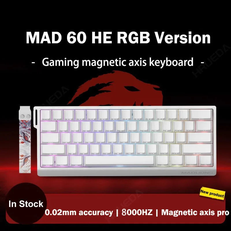 MADLIONS Mad 60he Mad60HE Mad 68HE Mechanical Keyboard Magnetic Switch Wired Hot Swap 8K Polling Rate Customized Gaming keyboard
