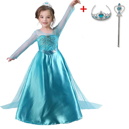 Elsa Dress for Girls – Birthday, Halloween, Carnival & Cosplay Princess Costume for Kids (3-10 Yrs)