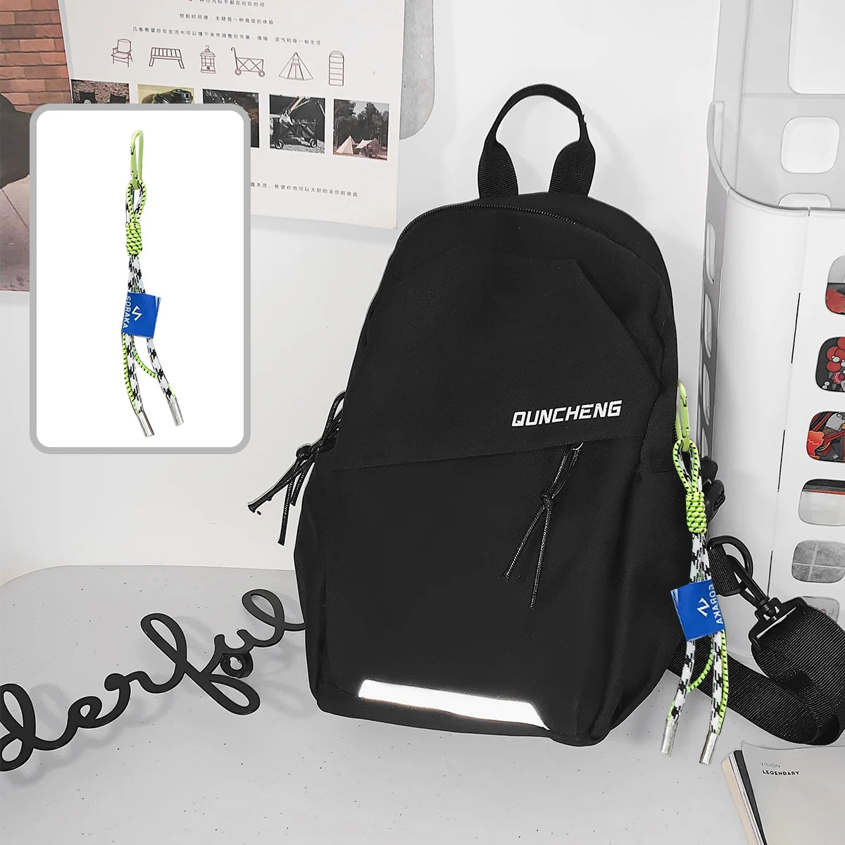 Crossbody Bag Men's Single Shoulder Small Backpack Chest Bag Women's Cycling Sports Mountain Climbing Boys Tablet Lightweight Mo
