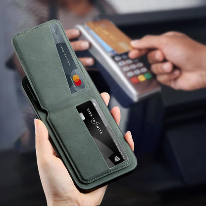 Luxury Synthetic Leather Card Bag Holder phone Case for iPhone 17 16 E 15 13 14 Pro Max Leather Card Slot Bag Protective Cover