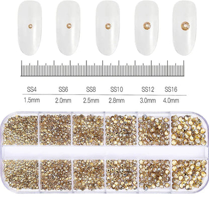 100/50cm Long Luxury Crystal Chain Nail Charms 1.5/2mm Shinying Clear/AB Diamond Nail Art Metal Steel French Manicure Crystal
