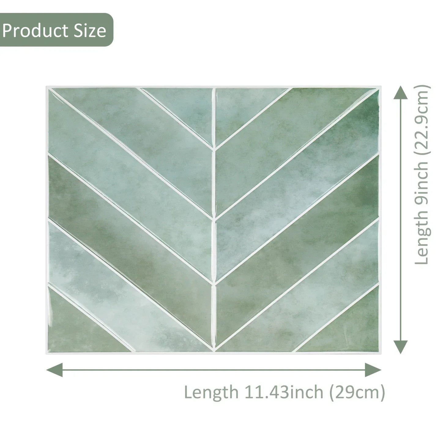 10pcs V-shape Peel and Stick Wall Tile Sticker 3D Waterproof Vinyl Wallpaper for Kitchen Living Room RV Interior Wall Decoration - Urbizia