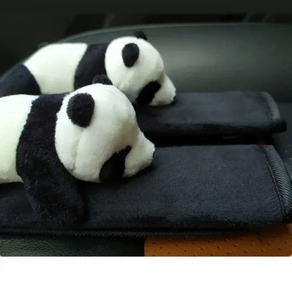 Automobile Safety Belt Decoration Cartoon Panda Safety Belt Shoulder Pad Plush Automobile Accessories Car Decorations - Urbizia