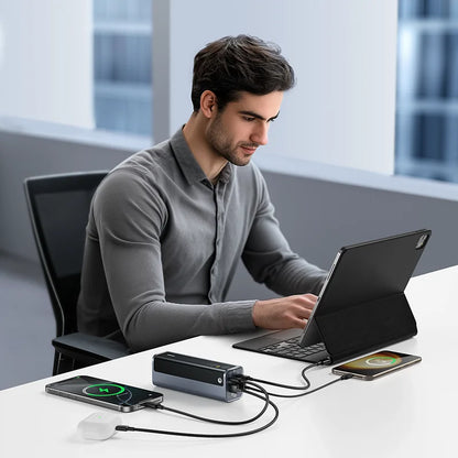 Baseus EnerGeek 145W Power Bank 20800mAh Dual USB A USB C PD 100W Fast Charging Digital Display Portable PowerBank for Laptop