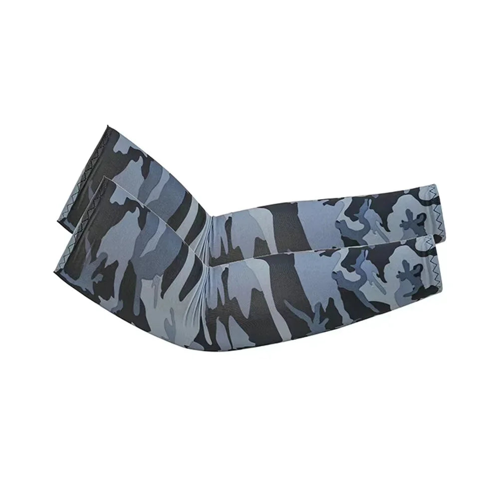 2Pcs Unisex Cooling Arm Sleeves Cover Sports Running UV Sun Protection Outdoor Men Fishing Cycling Quick Dry Arm Warmer