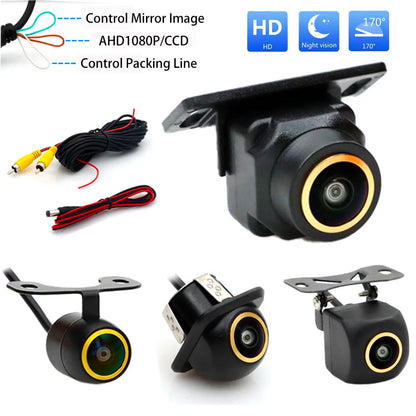 AHD 1080P Fisheye CCD Waterproof Wide View Angle Rear/Front View Back up Camera for HD Night Vision for Car Parking Assist
