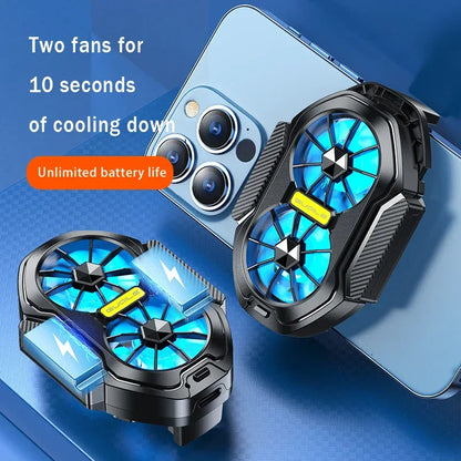 FS01 Dual Fan Mobile Phone Cooler with Battery Fast Heat Relief