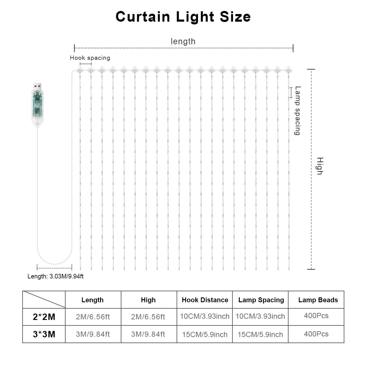 APP Control Smart LED Curtain Lights – USB 5V Fairy Light DIY Text Pattern Display