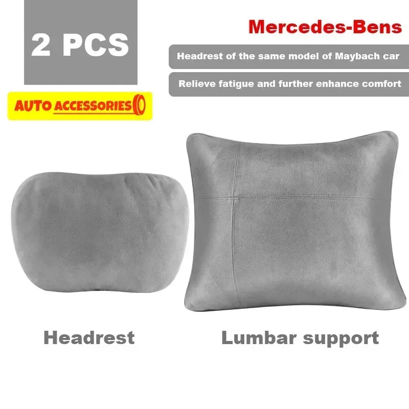 Car Headrest Neck Support Pillow – Maybach Design, Soft & Adjustable - Urbizia