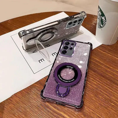 Samsung Glitter Magnetic Bracelet Shockproof Case Cover