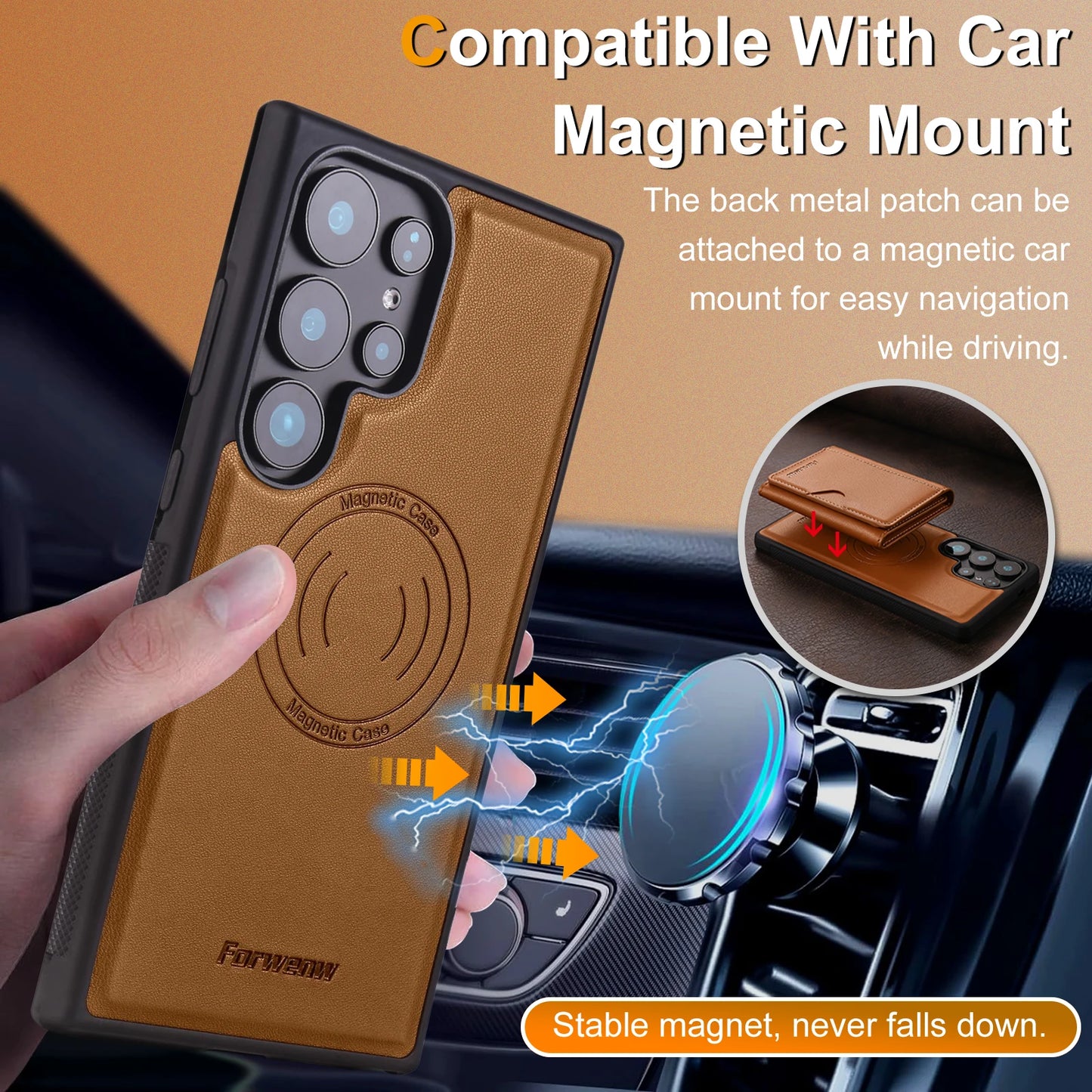 Magnetic Detachable Leather Case For Samsung Galaxy S26 S25 S24 Ultra S23 S22 Plus A17 A37 A57 A16 A36 A56 A15 A35 A55 Wallet