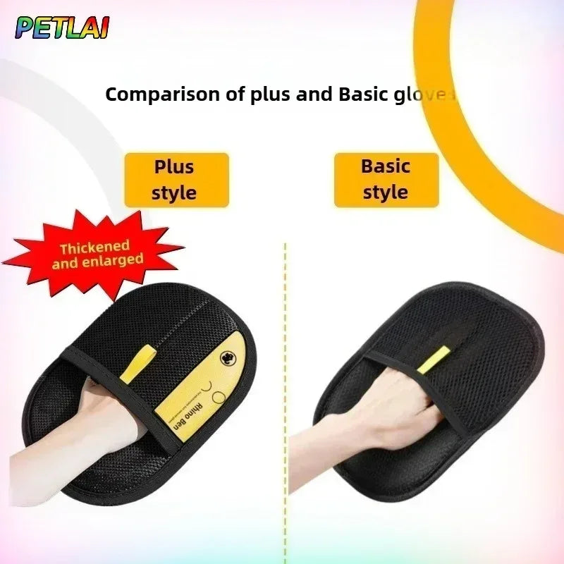 Pet hair glove removal Cat Grooming Reusable Electrostatic Dedusting Brush Dog Hair Remover for Couch Carpet Clothes Washable - Urbizia