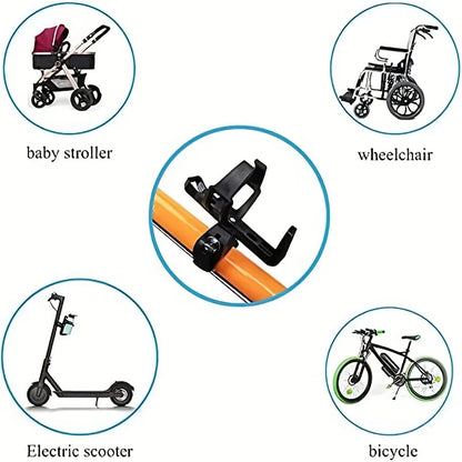 1pc 360 Degree Rotating Bicycle Water Bottle Holder for Mountain Bikes, Electric Scooters, and More - Securely Holds Your Drink