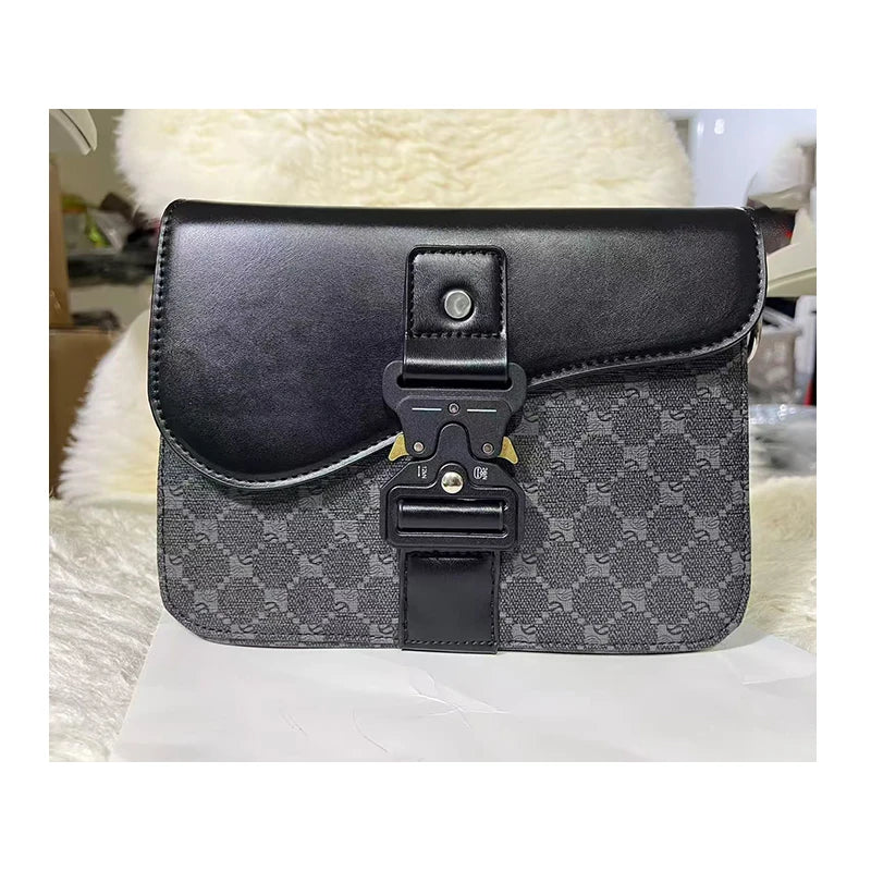 Fashionable Jacquard Pattern Men's Crossbody Bag High-End Casual Shoulder Bag for Commuting Business Waterproof Daily Sling Bag