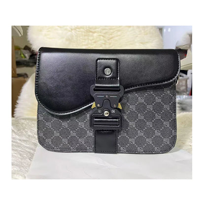 Fashionable Jacquard Pattern Men's Crossbody Bag High-End Casual Shoulder Bag for Commuting Business Waterproof Daily Sling Bag