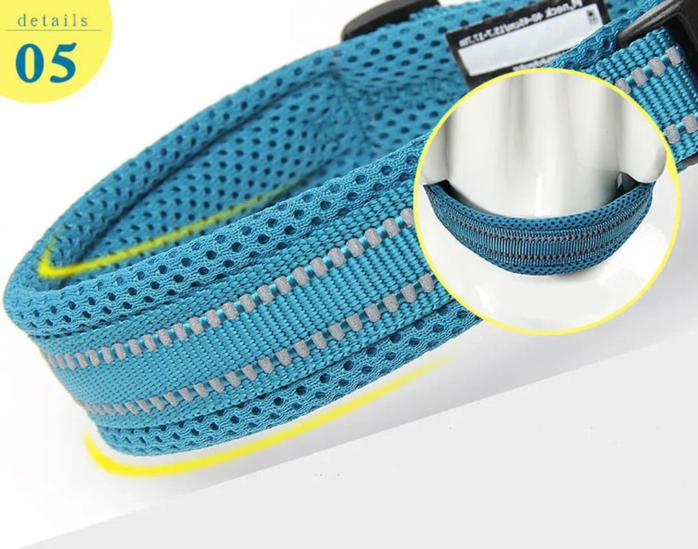 Truelove Reflective Mesh Padded Dog Collar