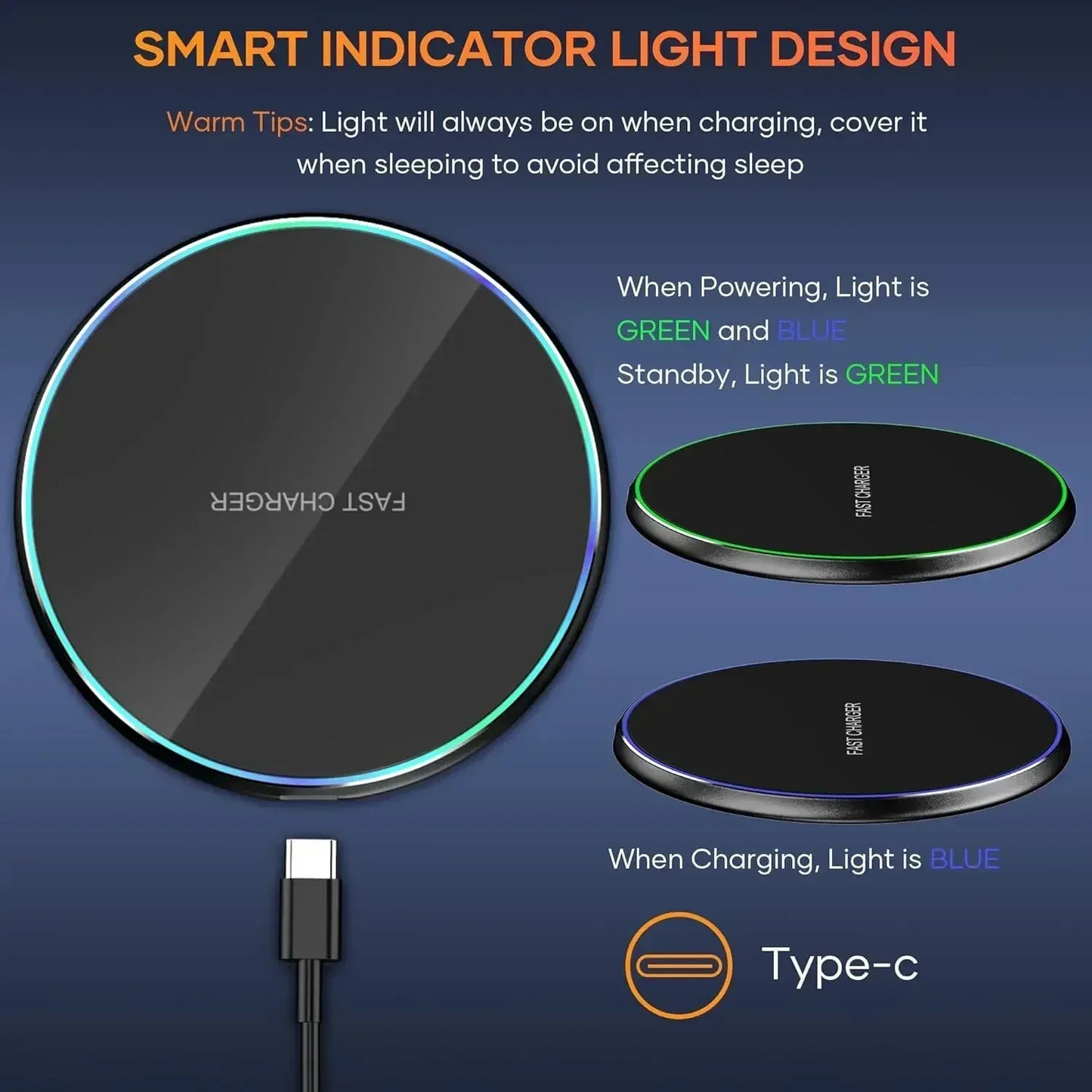 30W Desktop LED Wireless Charger Pad Phone Holder For iPhone 17 16 15 14 13 Pro Max Samsung Xiaomi Induction Fast Charging Stand - Urbizia