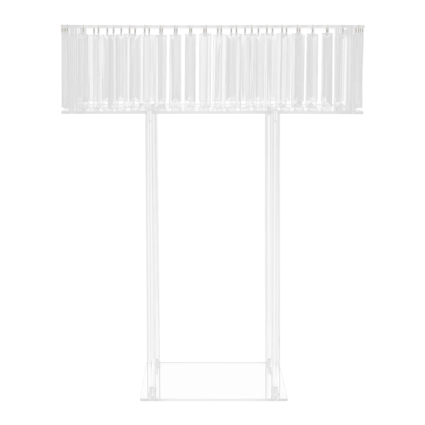 Crystal Flower Stand Clear Wedding Flowers Display Racks Crystal Floral Centerpiece for Wedding Decorations, Parties 60*20*78cm