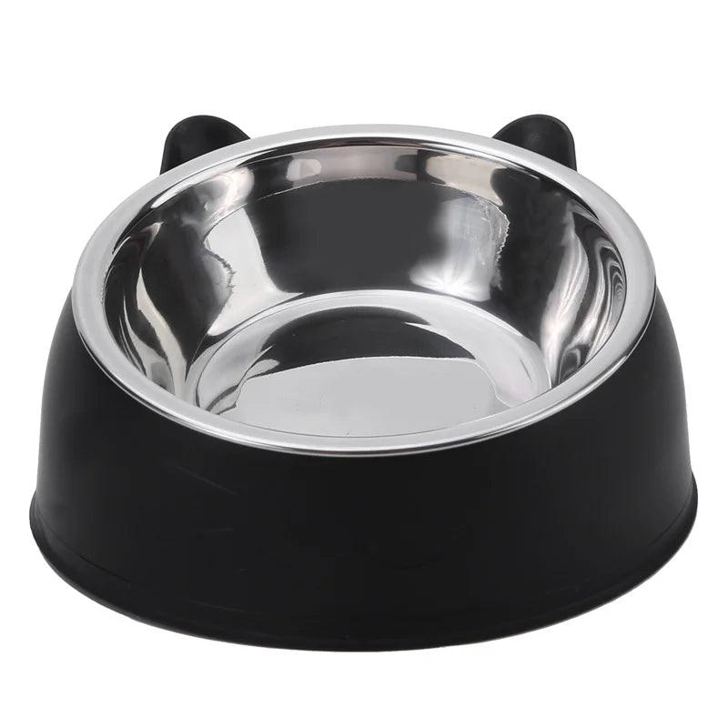 Inclined Stainless Steel Cat and Dog Feeding Bowl