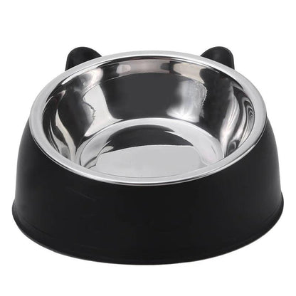 Inclined Stainless Steel Cat and Dog Feeding Bowl