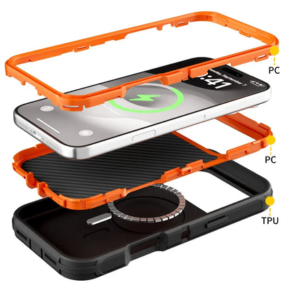 Rugged Armor OTT Defender Box Magnetic Phone Case For IPhone17 Pro Max Air 16 15 14 13 12 For Magsafe Shockproof Protect Cover
