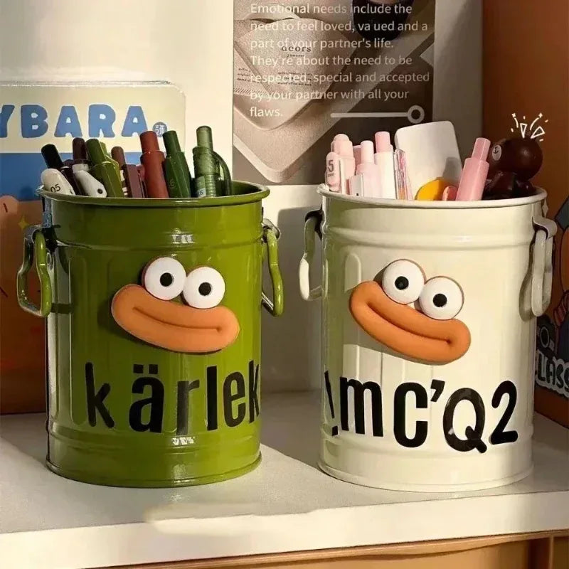 1 Pcs Cartoon Desk Organizer - Cute Stationery Storage for Pen/Pencil Office Home Study Simple Design Pen/Pencil Holder - Urbizia