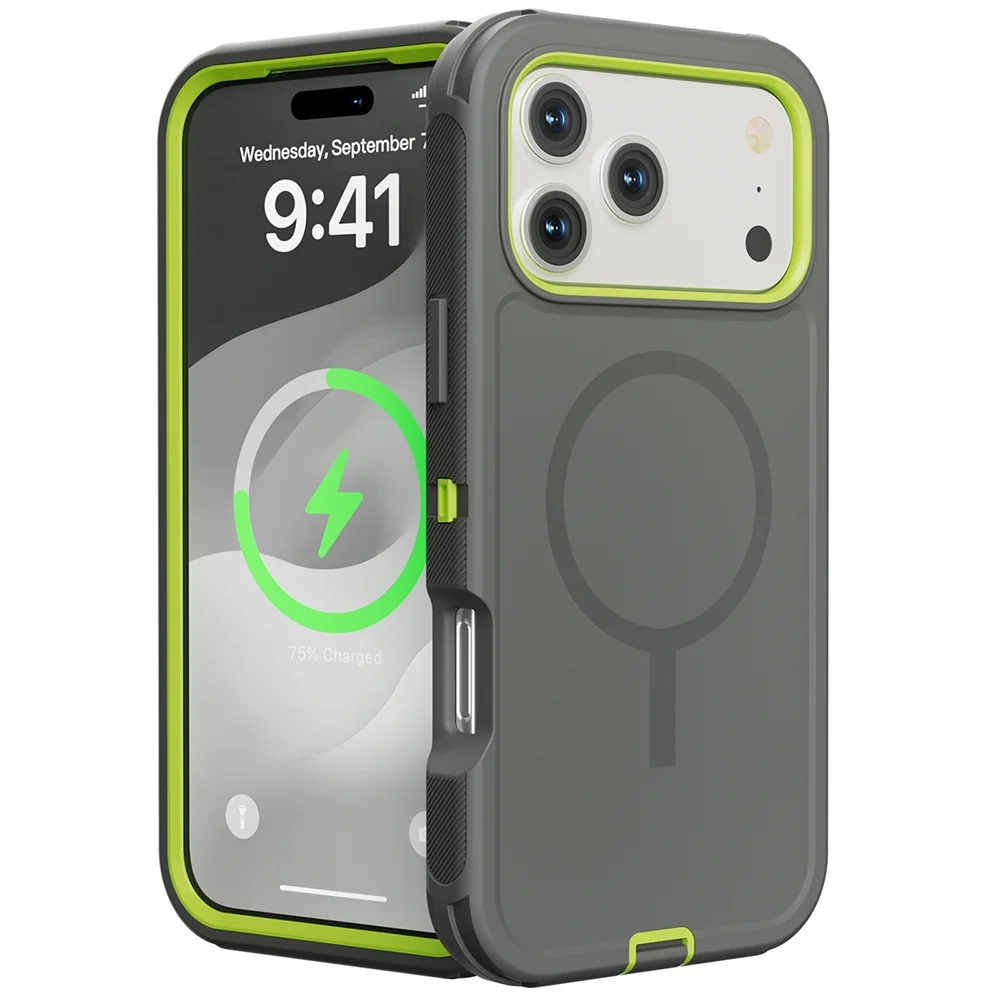 Rugged Armor OTT Defender Box Magnetic Phone Case For IPhone17 Pro Max Air 16 15 14 13 12 For Magsafe Shockproof Protect Cover