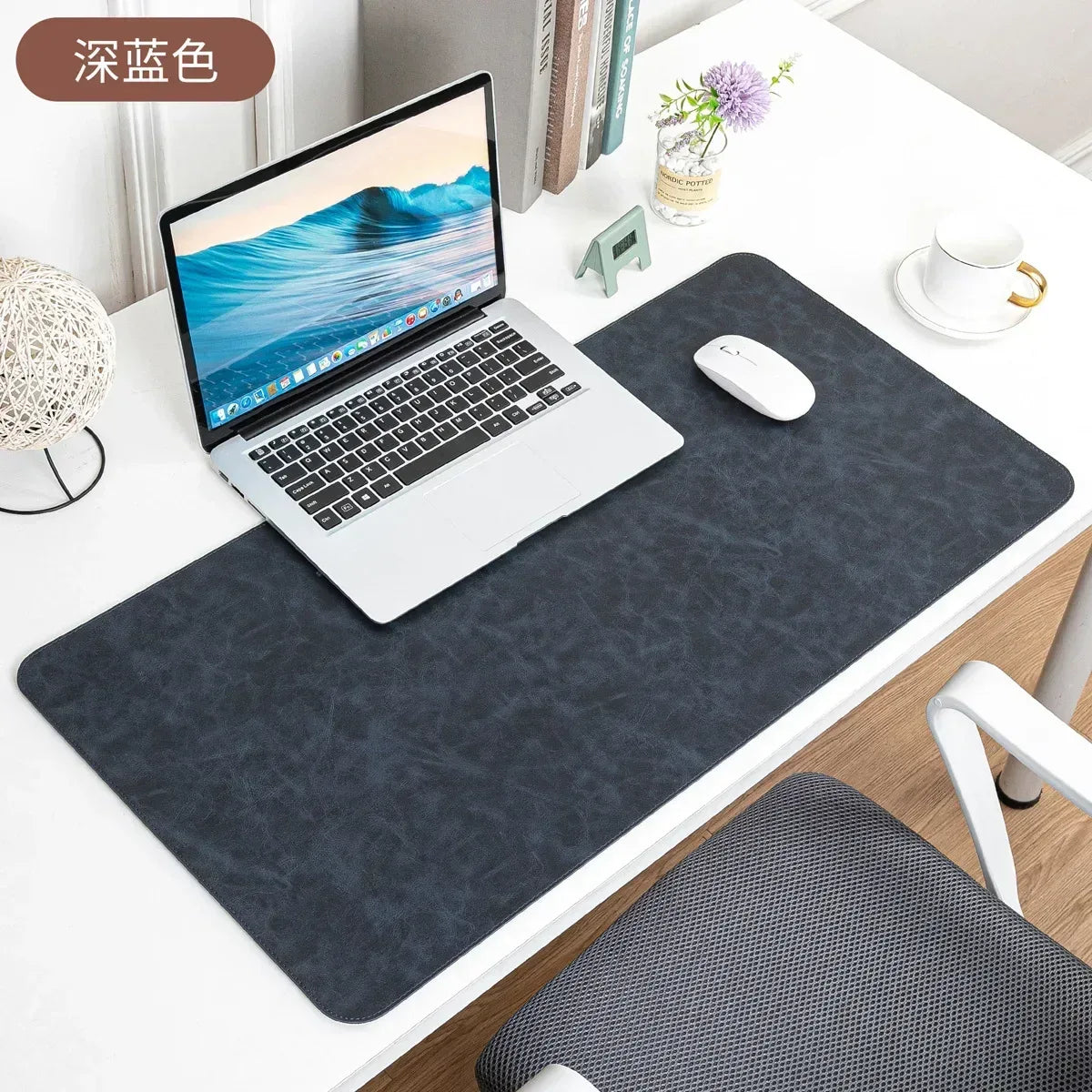Desk Pad Waterproof PU Mouse Pad Desk Mat Protective Cover Large Mousepad Computer Laptop Non-slip Easy To Clean Keyboard Mats - Urbizia