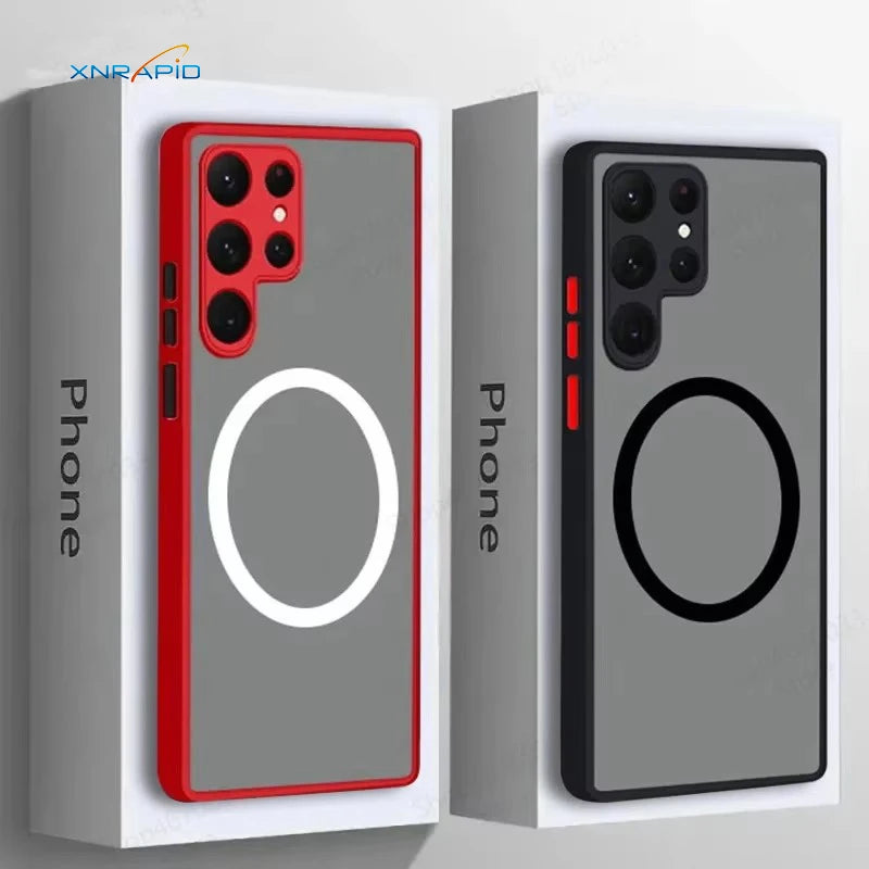 For Magsafe Magnetic Phone Case For Samsung Galaxy S26 S25 S24 S23 S22 S21 Ultra Plus FE Edge A56 A36 A17 A37 A57 5G Ultra Funda
