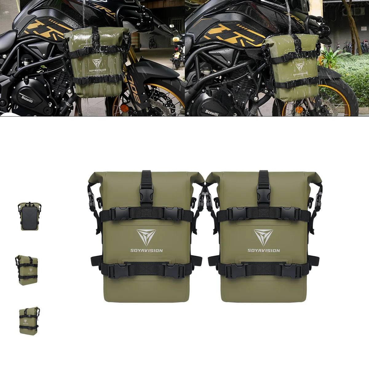 1/2PC Motorcycle Bumper Bag For BMW R1200GS R1250GS ADV For HONDA NC750X CB500X Waterproof Crash Bars Bag Bumper Repair Tool Bag